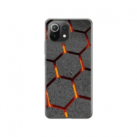 Husa personalizata tip carcasa HQPrint pentru Xiaomi Mi 11 Lite 5G, model Lava Hex, multicolor, S1D1M0265