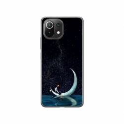 Husa personalizata tip carcasa HQPrint pentru Xiaomi Mi 11 Lite 5G, model Moon Fishing, multicolor, S1D1M0270