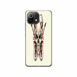 Husa personalizata tip carcasa HQPrint pentru Xiaomi Mi 11 Lite 5G, model Skull 1, multicolor, S1D1M0284