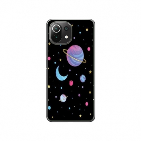 Husa personalizata tip carcasa HQPrint pentru Xiaomi Mi 11 Lite 5G, model Colorful 6, multicolor, S1D1M0311