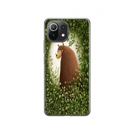 Husa personalizata tip carcasa HQPrint pentru Xiaomi Mi 11 Lite 5G, model Bear, multicolor, S1D1M0312