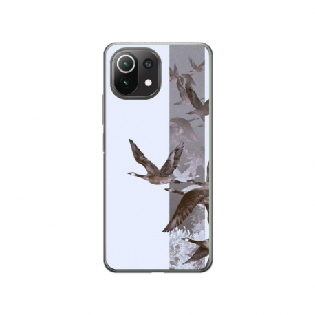 Husa personalizata tip carcasa HQPrint pentru Xiaomi Mi 11 Lite 5G, model Birds, multicolor, S1D1M0314