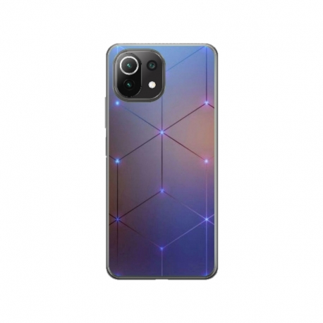 Husa personalizata tip carcasa HQPrint pentru Xiaomi Mi 11 Lite 5G, model Square, multicolor, S1D1M0315