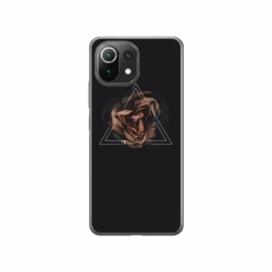 Husa personalizata tip carcasa HQPrint pentru Xiaomi Mi 11 Lite 5G, model Triangle Rose, multicolor, S1D1M0316