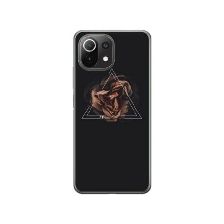 Husa personalizata tip carcasa HQPrint pentru Xiaomi Mi 11 Lite 5G, model Triangle Rose, multicolor, S1D1M0316