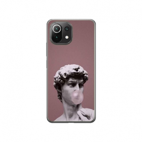 Husa personalizata tip carcasa HQPrint pentru Xiaomi Mi 11 Lite 5G, model Bubble Gum Statue, multicolor, S1D1M0317