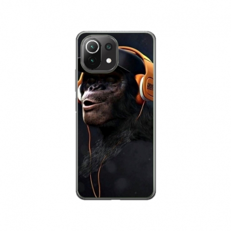 Husa personalizata tip carcasa HQPrint pentru Xiaomi Mi 11 Lite 5G, model Monkey, multicolor, S1D1M0319