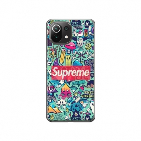 Husa personalizata tip carcasa HQPrint pentru Xiaomi Mi 11 Lite 5G, model Supreme, multicolor, S1D1M0360