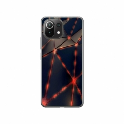 Husa personalizata tip carcasa HQPrint pentru Xiaomi Mi 11 Lite 5G, model Lava Triangles, multicolor, S1D1M0367