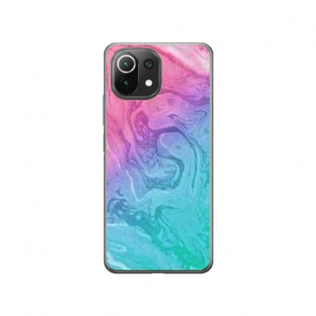Husa personalizata tip carcasa HQPrint pentru Xiaomi Mi 11 Lite 5G, model Colorful Mess, multicolor, S1D1M0374