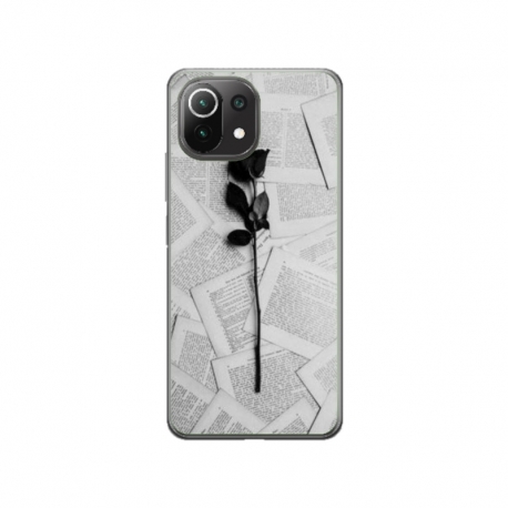Husa personalizata tip carcasa HQPrint pentru Xiaomi Mi 10 Lite 5G, model Black Rose, multicolor, S1D1M0021