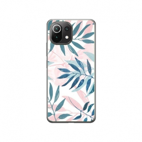 Husa personalizata tip carcasa HQPrint pentru Xiaomi Mi 10 Lite 5G, model Leaf Design 1, multicolor, S1D1M0044