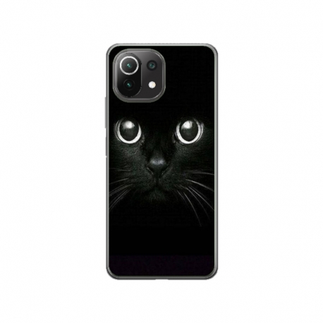 Husa personalizata tip carcasa HQPrint pentru Xiaomi Mi 11 Lite, model Black Cat 1, multicolor, S1D1M0015