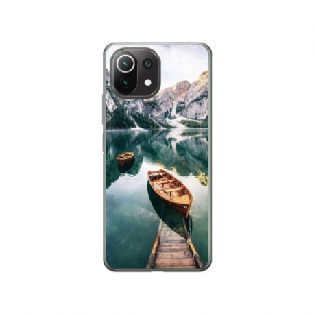 Husa personalizata tip carcasa HQPrint pentru Xiaomi Mi 11 Lite, model Boats, multicolor, S1D1M0024