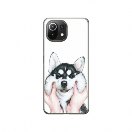 Husa personalizata tip carcasa HQPrint pentru Xiaomi Mi 11 Lite, model Fluffy Dog, multicolor, S1D1M0033