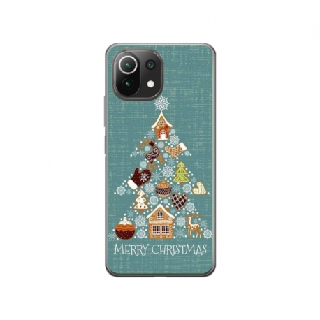 Husa personalizata tip carcasa HQPrint pentru Xiaomi Mi 11 Lite, model Merry Christmas 1, multicolor, S1D1M0056