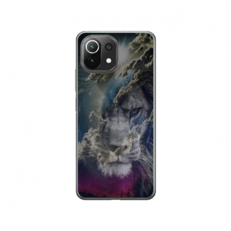 Husa personalizata tip carcasa HQPrint pentru Xiaomi Mi 11 Lite, model Lion 4, multicolor, S1D1M0120