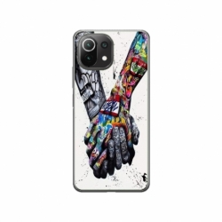Husa personalizata tip carcasa HQPrint pentru Xiaomi Mi 11 Lite, model Abstract Holding, multicolor, S1D1M0271