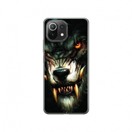 Husa personalizata tip carcasa HQPrint pentru Xiaomi Mi 11 Lite, model Wolf, multicolor, S1D1M0286