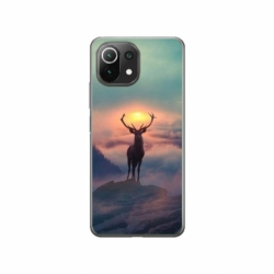Husa personalizata tip carcasa HQPrint pentru Xiaomi Mi 11 Lite, model Antlers, multicolor, S1D1M0303
