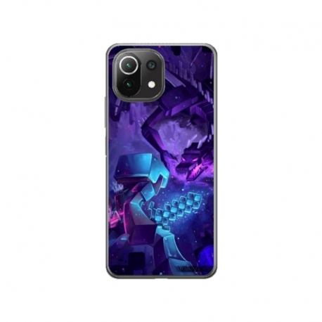 Husa personalizata tip carcasa HQPrint pentru Xiaomi Mi 11 Lite, model Ender Dragon, multicolor, S1D1M0304
