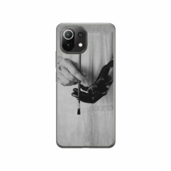 Husa personalizata tip carcasa HQPrint pentru Xiaomi Mi 11 Lite, model Black Paint, multicolor, S1D1M0336