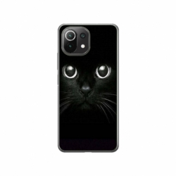 Husa personalizata tip carcasa HQPrint pentru Xiaomi Mi 11 Pro, model Black Cat 1, multicolor, S1D1M0015