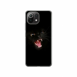 Husa personalizata tip carcasa HQPrint pentru Xiaomi Mi 11 Pro, model Black Cat 2, multicolor, S1D1M0016