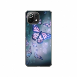 Husa personalizata tip carcasa HQPrint pentru Xiaomi Mi 11 Pro, model Butterfly 1, multicolor, S1D1M0028