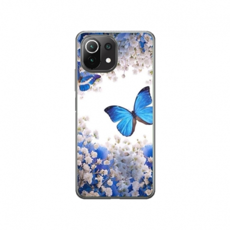 Husa personalizata tip carcasa HQPrint pentru Xiaomi Mi 11 Pro, model Butterfly 4, multicolor, S1D1M0041