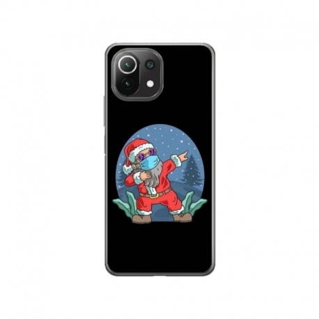 Husa personalizata tip carcasa HQPrint pentru Xiaomi Mi 11 Pro, model Covid Santa, multicolor, S1D1M0055