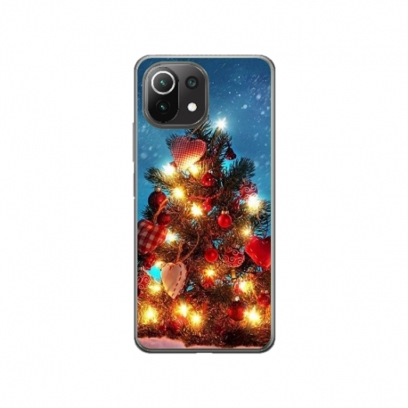 Husa personalizata tip carcasa HQPrint pentru Xiaomi Mi 11 Pro, model Christmas Tree 2, multicolor, S1D1M0058