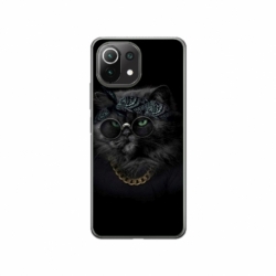 Husa personalizata tip carcasa HQPrint pentru Xiaomi Mi 11 Pro, model Black Cat 4, multicolor, S1D1M0097