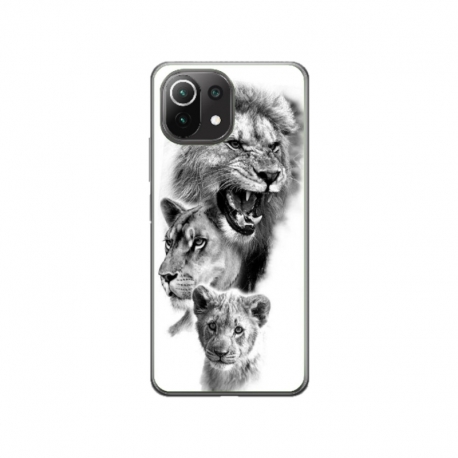 Husa personalizata tip carcasa HQPrint pentru Xiaomi Mi 11 Pro, model Lion 3, multicolor, S1D1M0118