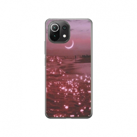 Husa personalizata tip carcasa HQPrint pentru Xiaomi Mi 11 Pro, model Pink Sky, multicolor, S1D1M0129