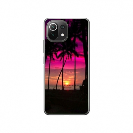 Husa personalizata tip carcasa HQPrint pentru Xiaomi Mi 11 Pro, model Beach View 1, multicolor, S1D1M0136