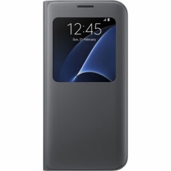 Husa SAMSUNG Galaxy S7 - S-View Cover (Negru)