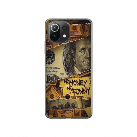 Husa personalizata tip carcasa HQPrint pentru Xiaomi Mi 11 Pro, model No Money No Funny, multicolor, S1D1M0262
