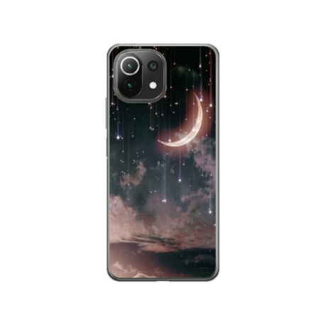 Husa personalizata tip carcasa HQPrint pentru Xiaomi Mi 11 Pro, model Falling Stars, multicolor, S1D1M0269