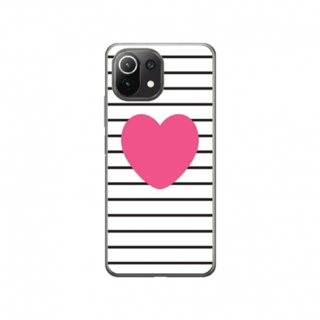 Husa personalizata tip carcasa HQPrint pentru Xiaomi Mi 11 Pro, model Heart, multicolor, S1D1M0291