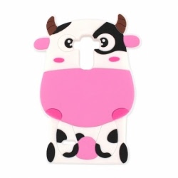 Husa SAMSUNG Galaxy S7 - 3D (Vaca - Roz)