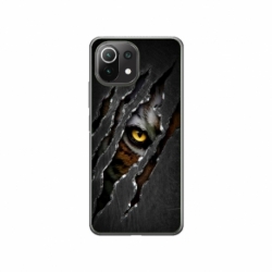 Husa personalizata tip carcasa HQPrint pentru Xiaomi Mi 11 Pro, model Hidden Tiger, multicolor, S1D1M0332