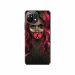 Husa personalizata tip carcasa HQPrint pentru Xiaomi Mi 11 Pro, model Butterfly Mouth 2, multicolor, S1D1M0352