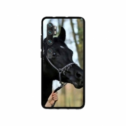 Husa personalizata tip carcasa HQPrint pentru Xiaomi Mi 10 Pro 5G, model Black Horse, multicolor, S1D1M0019