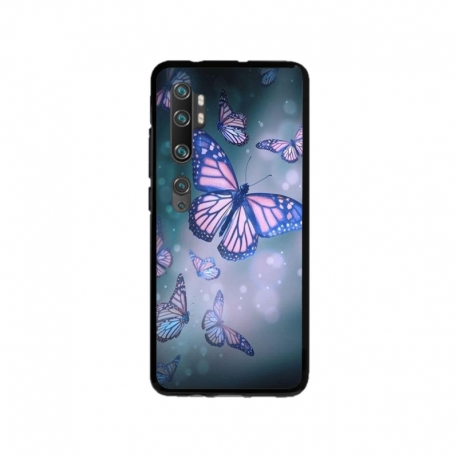 Husa personalizata tip carcasa HQPrint pentru Xiaomi Mi 10 Pro 5G, model Butterfly 1, multicolor, S1D1M0028
