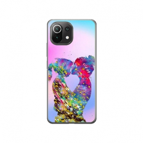 Husa personalizata tip carcasa HQPrint pentru Xiaomi Mi 11 Pro, model Colorful Love, multicolor, S1D1M0376