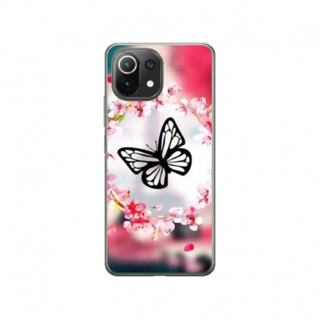 Husa personalizata tip carcasa HQPrint pentru Xiaomi Mi 11 Pro, model Butterfly 8, multicolor, S1D1M0380