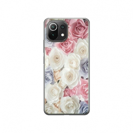 Husa personalizata tip carcasa HQPrint pentru Xiaomi Mi 11 Pro, model Flowers 23, multicolor, S1D1M0385