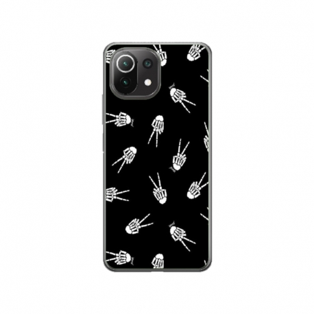 Husa personalizata tip carcasa HQPrint pentru Xiaomi Mi 11 Pro, model OK Skelly, multicolor, S1D1M0388