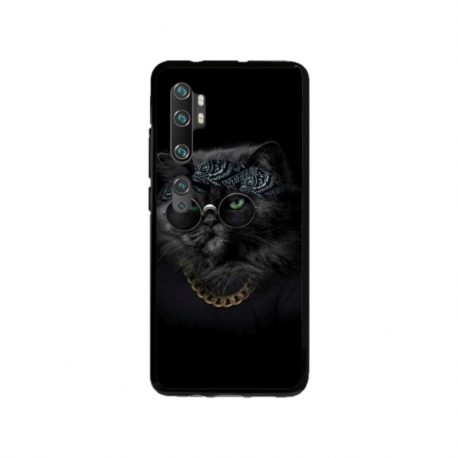 Husa personalizata tip carcasa HQPrint pentru Xiaomi Mi 10 Pro 5G, model Black Cat 4, multicolor, S1D1M0097